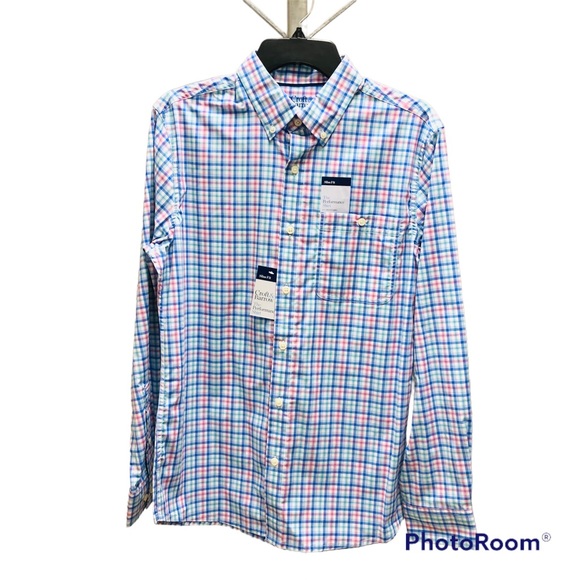 croft & barrow Other - CROFT & BARROW Slim Fit Multicolor Plaid Long Sleeve Casual Dress Shirt Men's Sz